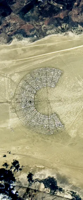 Black Rock Desert, Nevada forms the letter C in Landsat imagery