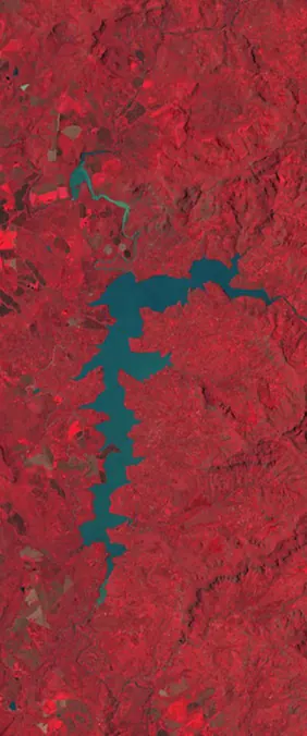 Kruger National Park, South Africa forms the letter F in Landsat imagery