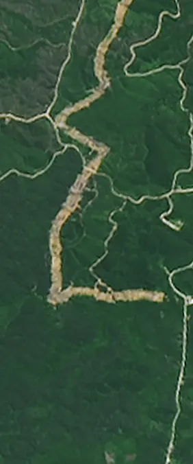 Nusantara, Indonesia forms the letter L in Landsat imagery