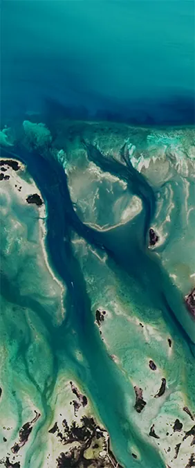 Florida Keys forms the letter R in Landsat imagery