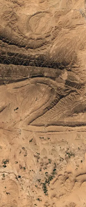 Mohammed Boudiaf, Algeria forms the letter Z in Landsat imagery